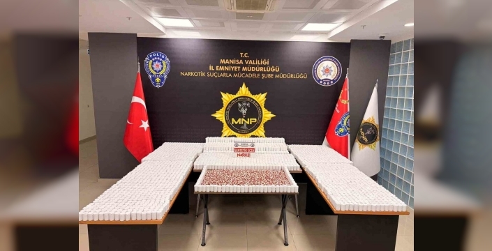 Manisa'da 225 bin uyuşturucu hap yakalandı
