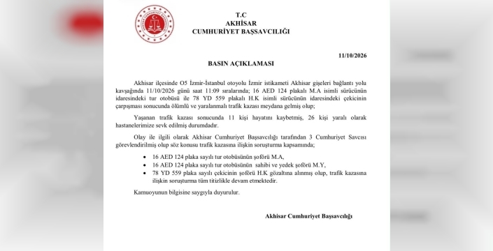 Manisa'daki trafik kazasında 3 kişi gözaltına alındı