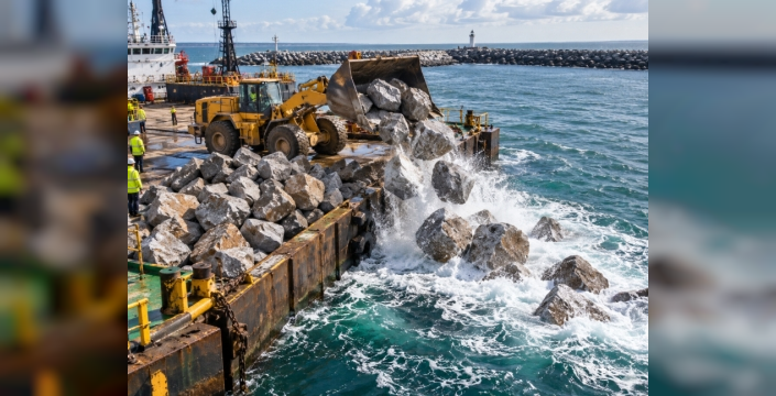 South Gare mendireği için Norveç'ten 55 bin ton kaya getiriliyor