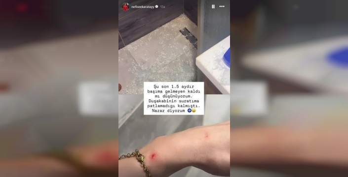 Survivor şampiyonu Nefise Karatay'ın yüzüne duşakabin patladı