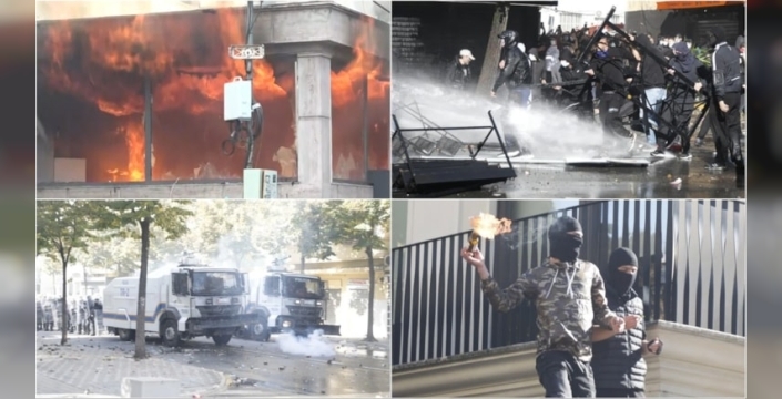 Tiran'da öğrenci protestolarında Eğitim Bakanlığı'na saldırı