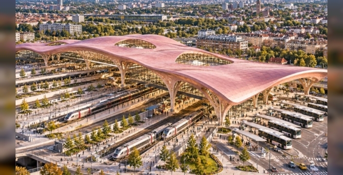Toulouse'da tren, metro ve otobüs tek çatı altında buluşuyor