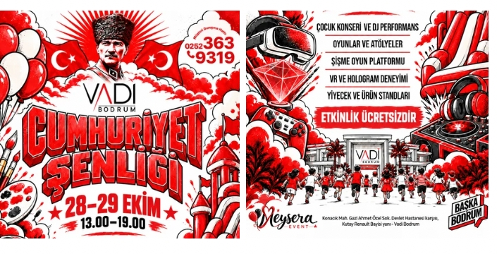 Vadi Bodrum’da Cumhuriyet coşkusu: Çocuklara özel iki günlük şenlik